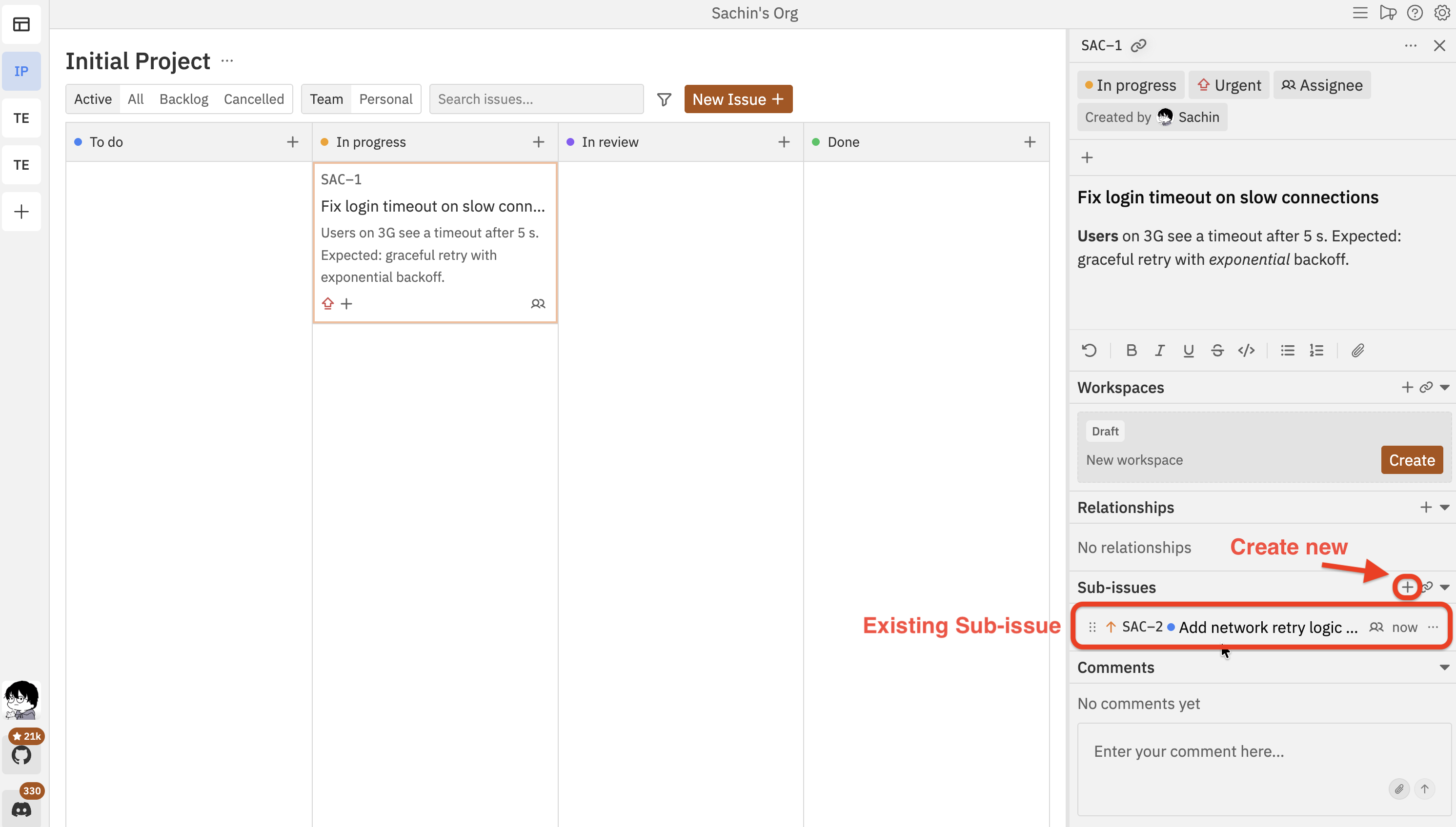 Issue Management - Vibe Kanban